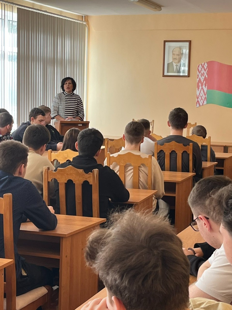 Встреча обучающихся выпускных групп с главным правовым инспектором труда Гомельской областной организации Белорусского профсоюза работников строительства